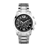 Guess Chronograph Black Dial Silver Steel Strap Watch for Men - W0193G2 Buy Now By Guess