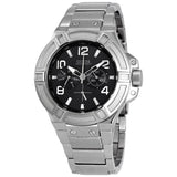 Guess Rigor Quartz Black Dial Silver Steel Strap Watch For Men - W0218G2 Buy Now By Guess