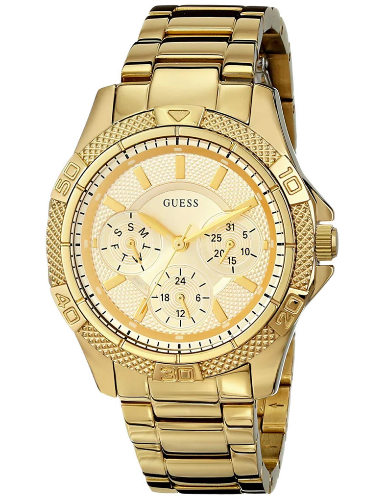 Guess Mini Phantom Diamonds Gold Dial Gold Steel Strap Watch for Women - W0235L5 Buy Now By Guess
