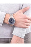 Guess Horizon Chronograph Quartz Blue Dial Silver Steel Strap Watch for Men - W0379G6 Buy Now By Guess
