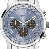 Guess Horizon Chronograph Quartz Blue Dial Silver Steel Strap Watch for Men - W0379G6 Buy Now By Guess