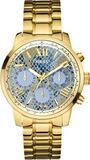 Guess Mini Sunrise Quartz Blue Dial Gold Steel Strap Watch For Women - W0448L6 Buy Now By Guess