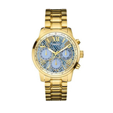 Guess Mini Sunrise Quartz Blue Dial Gold Steel Strap Watch For Women - W0448L6 Buy Now By Guess