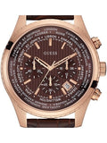 Guess Pursuit Chronograph Brown Dial Brown Leather Strap Watch for Men - W0500G3 Buy Now By Guess