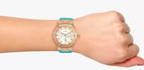 Guess Jet Setter White Dial Turquoise Silicone Strap Watch For Women - W0564L3 Buy Now By Guess