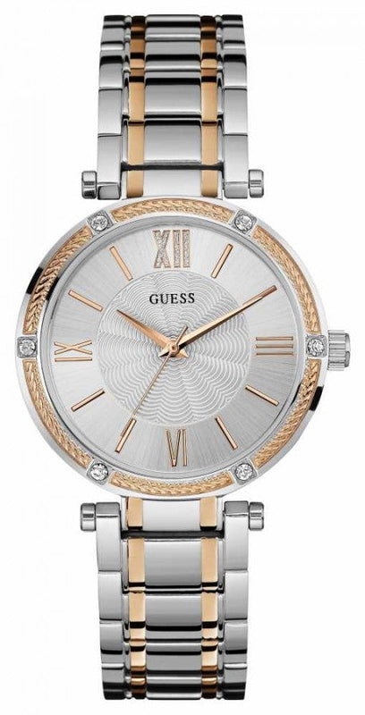 Guess Park Ave Silver Dial Two Tone Steel Strap Watch for Women - W0636L1 Buy Now By Guess