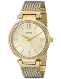 Guess Soho Champagne Dial Stainless Steel Mesh Bracelet Watch For Women - W0638L2 Buy Now By Guess