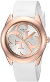 Guess G Twist White & Gold Dial White Silicone Strap Watch For Women - W0911L5 Buy Now By Guess