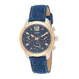 Guess Marina Chronograph Blue Dial Blue Denim Strap Watch For Women - W1057L1 Buy Now By Guess