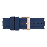 Guess Confetti Diamonds Gold Dial Blue Rubber Strap Watch For Women - W1098L6 Buy Now By Guess