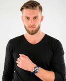 Guess Odyssey Multifunction Blue Dial Blue Rubber Strap Watch For Men - W1108G4 Buy Now By Guess