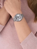 Guess Tri Glitz Quartz Silver Dial Silver Mesh Bracelet Watch For Women - W1142L1 Buy Now By Guess
