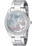 Guess G Twist Diamonds Silver Dial Silver Steel Strap Watch For Women - W1201L1 Buy Now By Guess