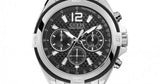 Guess Surge Chronograph Black Dial Silver Steel Strap Watch for Men - W1258G1 Buy Now By Guess