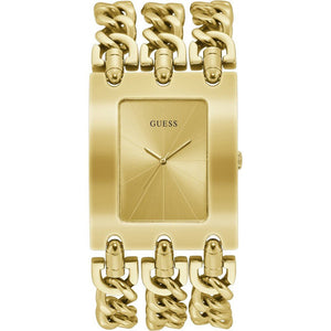 Guess Mod Heavy Metal Gold Dial Gold Steel Strap Watch For Women - W1117L2 Buy Now By Guess