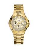 Guess Vista Diamonds Gold Dial Gold Steel Strap Watch for Women - W13573L1 Buy Now By Guess