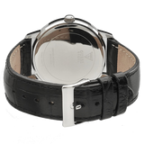 Guess Wafer Analog Black Dial Black Leather Strap Watch For Men - W70016G1 Buy Now By Guess