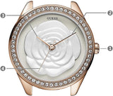 Guess Mini Rose Diamonds White Dial White Leather Strap Watch For Women - U85142l3 Buy Now By Guess
