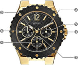 Guess Overdrive Black Dial Black Rubber Strap Watch for Women - W0149L4 Buy Now By Guess