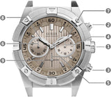 Guess Jolt Chronograph Grey Dial Silver Steel Strap Watch for Men - W0377G1 Buy Now By Guess