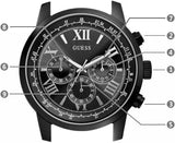Guess Horizon Chronograph Black Dial Black Steel Strap Watch For Men - W0379G2 Buy Now By Guess