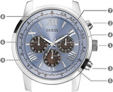 Guess Horizon Chronograph Quartz Blue Dial Silver Steel Strap Watch for Men - W0379G6 Buy Now By Guess