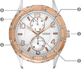 Guess Siren White Dial Two Tone Steel Strap Watch for Women - W0442L4 Buy Now By Guess