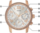 Guess Mini Surprise Analog Silver Dial Rose Gold Steel Strap Watch For Women - W0623L2 Buy Now By Guess