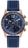 Guess Fleet Blue Dial Blue Rubber Strap Watch for Men - W0971G3 Buy Now By Guess