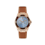 Guess Limelight Quartz White Dial Brown Leather Strap Watch For Women - W0775L7 Buy Now By Guess