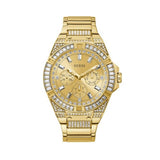 Guess Zeus Diamonds Gold Dial Gold Steel Strap Watch for Men - GW0209G2 Buy Now By Guess