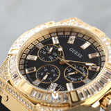 Guess Zeus Chronograph Diamonds Black Dial Black Silicone Strap Watch For Men - GW0208G2 Buy Now By Guess