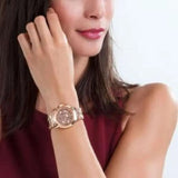 Guess Mini Sunrise Chronograph Quartz Rose Gold Dial Rose Gold Steel Strap Watch For Women - W0448L3 Buy Now By Guess