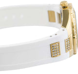 Guess Luna Diamonds White Dial White Rubber Strap Watch for Women - W0653L3 Buy Now By Guess