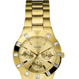 Guess Glisten Analog Gold Dial Gold Steel Strap Watch For Women - W13576l1 Buy Now By Guess
