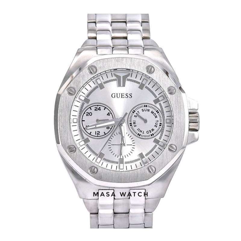 Guess Analog Quartz Silver Dial Silver Steel Strap Watch For Men - U0377G1 Buy Now By Guess