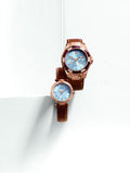 Guess Park Avenue Blue Dial Brown Leather Strap Watch for Women - W0838L2 Buy Now By Guess