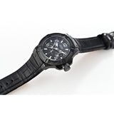 Guess Rigor Analog Black Dial Black Leather Strap Watch For Men - W0040G1 Buy Now By Guess