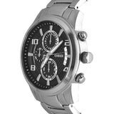 Guess Exec Chronograph Quartz Black Dial Silver Steel Strap Watch For Men - W0075G1 Buy Now By Guess