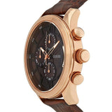 Guess Analog Chronograph Brown Dial Brown Leather Strap Watch For Men - W14052G2 Buy Now By Guess