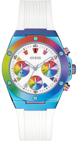 Guess Athena White Dial White Rubber Strap Watch for Women - GW0030L6 Buy Now By Guess