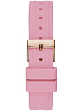Guess Cosmo Diamonds Silver Dial Pink Silicone Strap Watch for Women - GW0034L3 Buy Now By Guess
