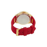 Guess Frontier Diamonds Gold Dial Red Rubber Strap Watch for Women - GW0045L2 Buy Now By Guess