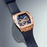 Guess Phoenix Multifunction Blue Dial Blue Rubber Strap Watch for Men - GW0202G4 Buy Now By Guess
