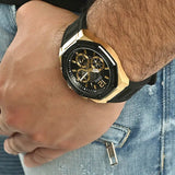 Guess Momentum Black Dial Black Rubber Strap Watch for Men - GW0263G1