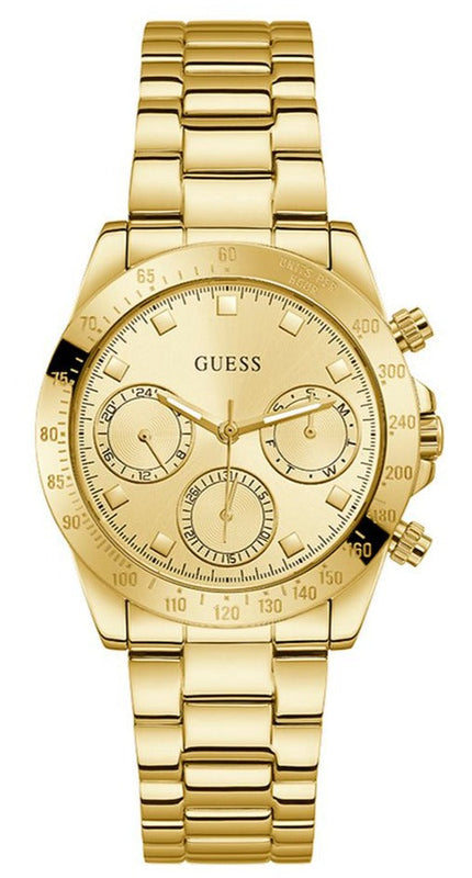 Guess Eclipse Gold Dial Gold Steel Strap Watch for Women - GW0314L2 Buy Now By Guess