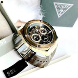 Guess Poseidon Chronograph Black Dial Black Silicone Strap Watch For Men - GW0425G1 Buy Now By Guess