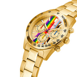 Guess Eclipse Multifunction Gold Dial Gold Steel Strap Watch for Women - GW0433L1 Buy Now By Guess