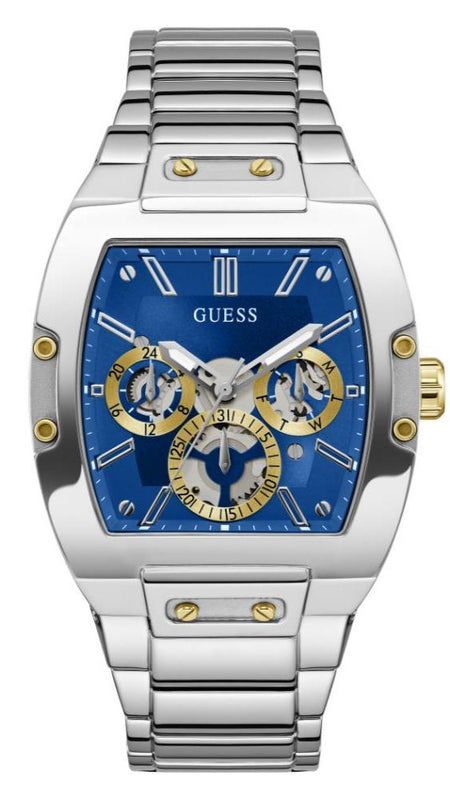 Guess Phoenix Multifunction Blue Dial Silver Steel Strap Watch For Men - GW0456G5 Buy Now By Guess