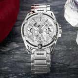 Guess Queen Quartz Silver Dial Silver Steel Strap Watch For Women - GW0464L1 Buy Now By Guess